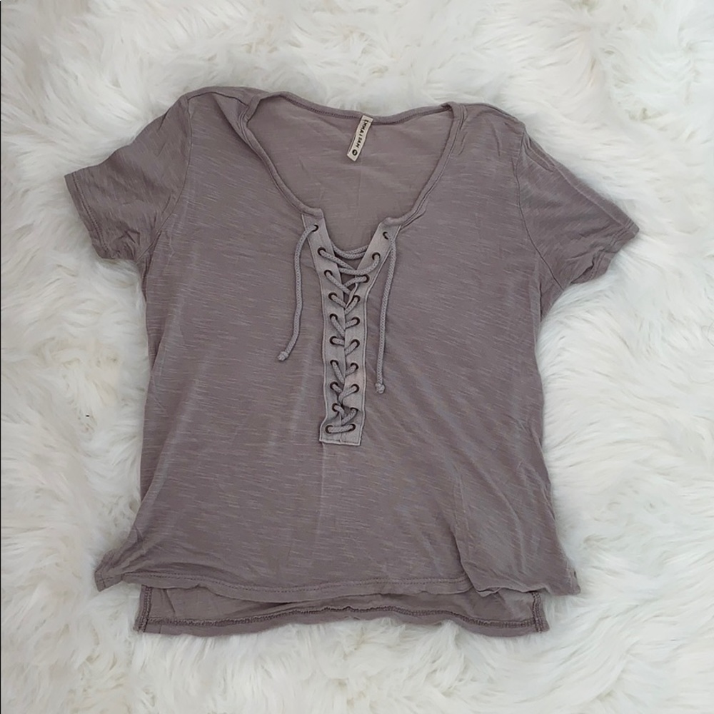 NWOT LF lace up tee